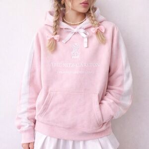The Ritz-Carlton Pink Terri Cloth Hoodie Size M - Rag Wear